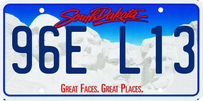 SD license plate 96EL13