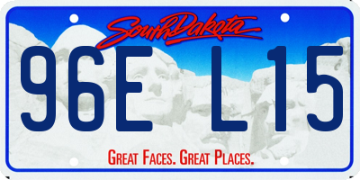 SD license plate 96EL15