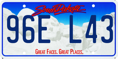 SD license plate 96EL43