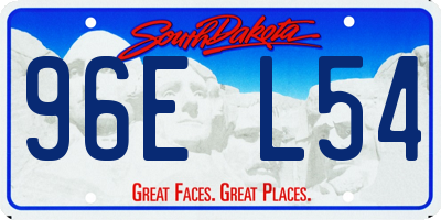 SD license plate 96EL54