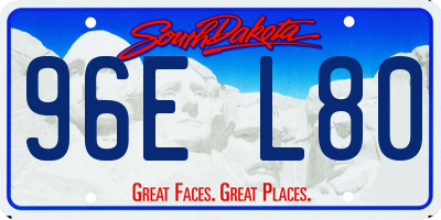 SD license plate 96EL80
