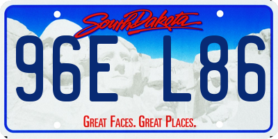 SD license plate 96EL86