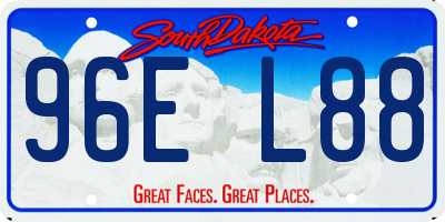 SD license plate 96EL88
