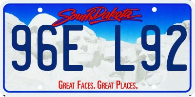 SD license plate 96EL92