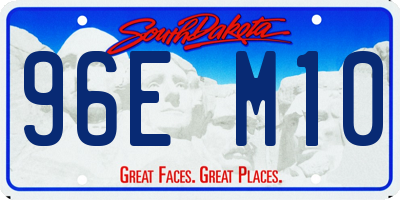 SD license plate 96EM10