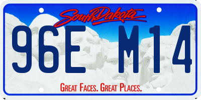 SD license plate 96EM14
