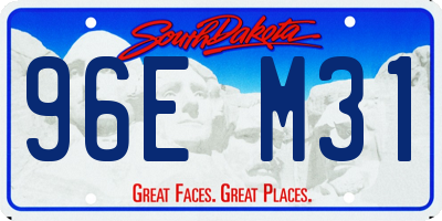 SD license plate 96EM31