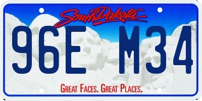 SD license plate 96EM34