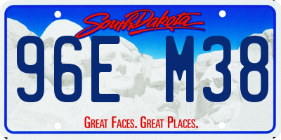 SD license plate 96EM38