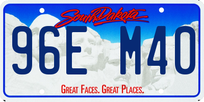 SD license plate 96EM40