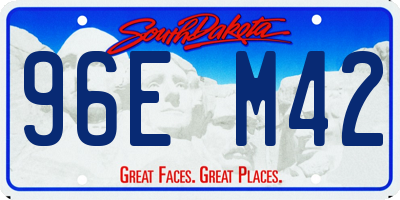 SD license plate 96EM42