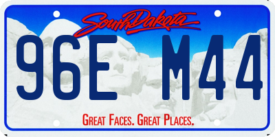 SD license plate 96EM44