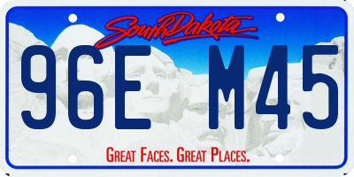 SD license plate 96EM45