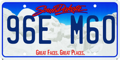 SD license plate 96EM60