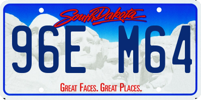 SD license plate 96EM64