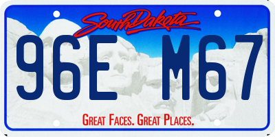 SD license plate 96EM67