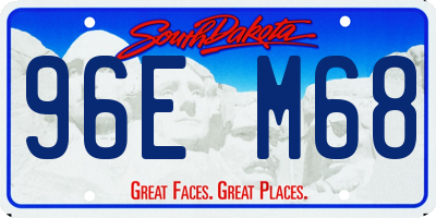 SD license plate 96EM68