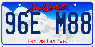 SD license plate 96EM88