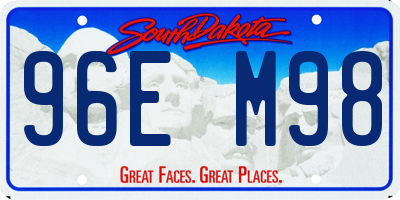 SD license plate 96EM98