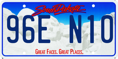 SD license plate 96EN10