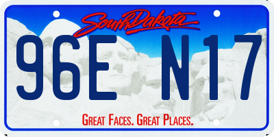 SD license plate 96EN17