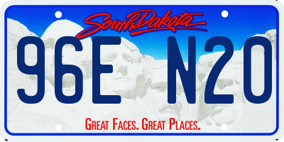 SD license plate 96EN20