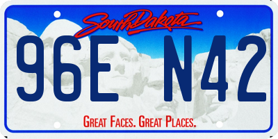 SD license plate 96EN42