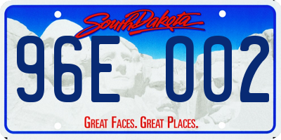 SD license plate 96EO02