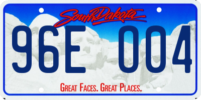 SD license plate 96EO04