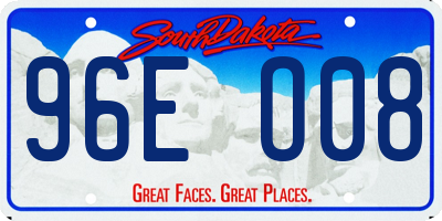 SD license plate 96EO08
