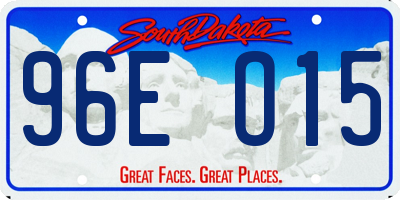 SD license plate 96EO15