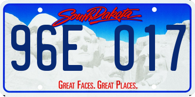 SD license plate 96EO17