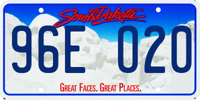 SD license plate 96EO20