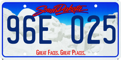 SD license plate 96EO25