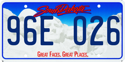 SD license plate 96EO26