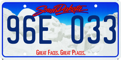 SD license plate 96EO33