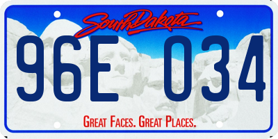 SD license plate 96EO34