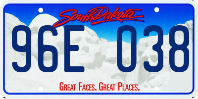 SD license plate 96EO38