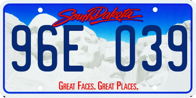 SD license plate 96EO39