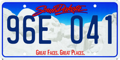 SD license plate 96EO41