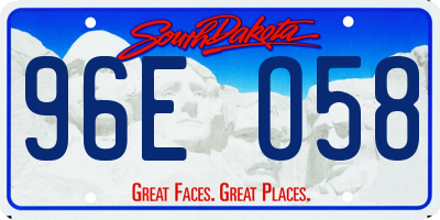 SD license plate 96EO58