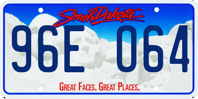 SD license plate 96EO64
