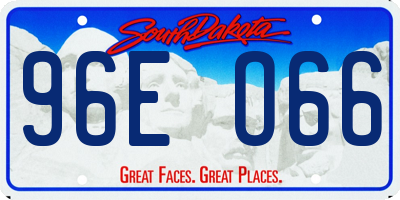 SD license plate 96EO66