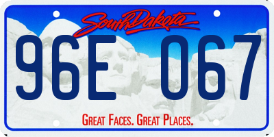 SD license plate 96EO67