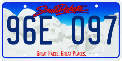 SD license plate 96EO97