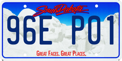 SD license plate 96EP01