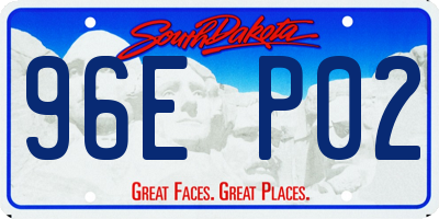 SD license plate 96EP02