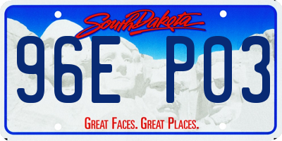 SD license plate 96EP03