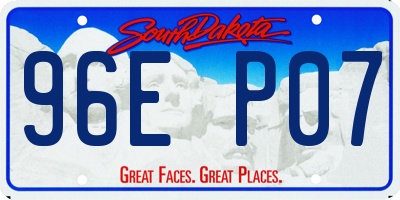 SD license plate 96EP07