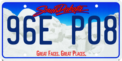 SD license plate 96EP08